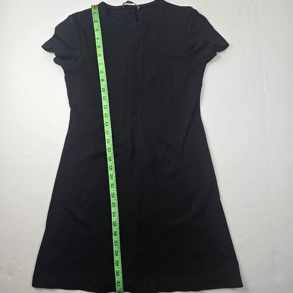 Mango -702 Black Ponte Sheath Dress Crew-neck Short Sleeve Women's‎ Small - Picture 8 of 9